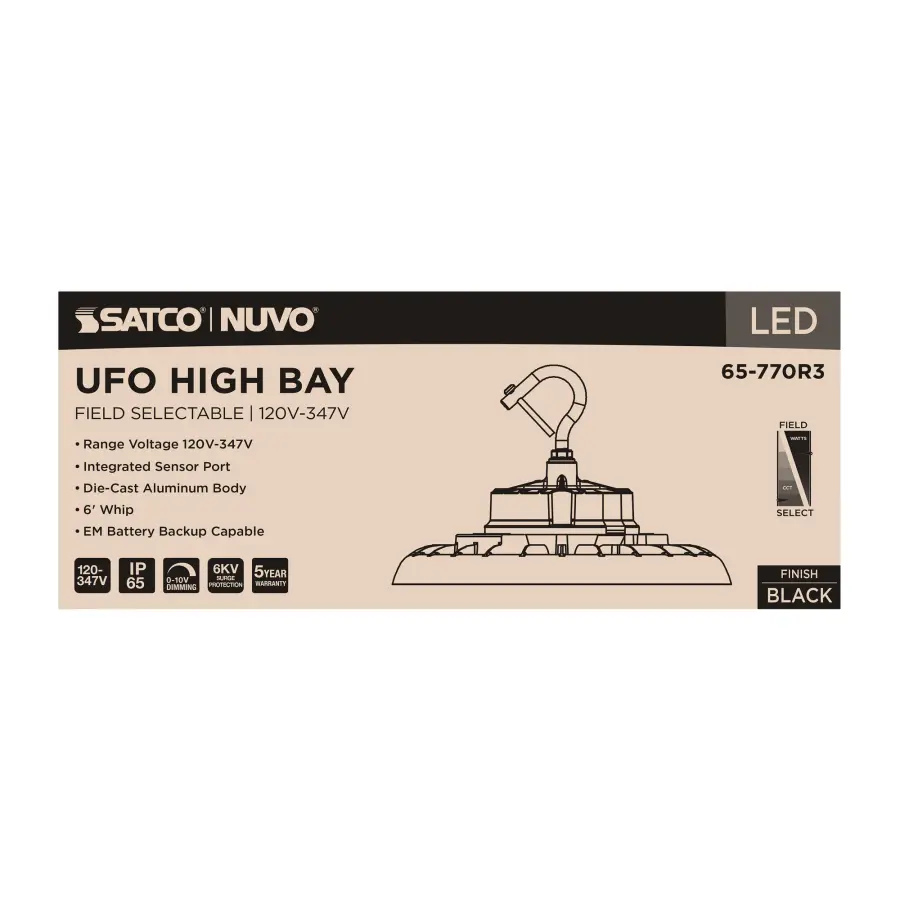 LED UFO High Bay - Selectable Wattage & Color Temperature - Image 12