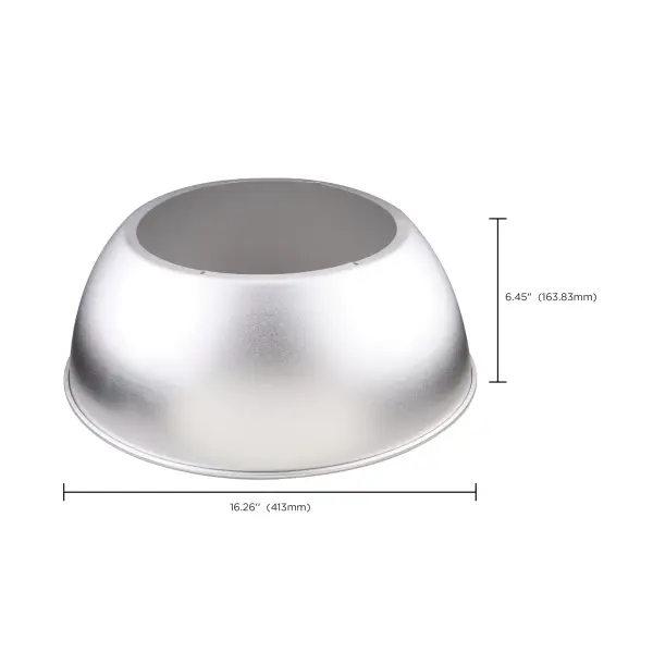 This aluminum reflector accessory enhances light distribution and efficiency for 100W and 150W Gen 2 UFO LED high bay fixtures, making it ideal for warehouses, garages, and commercial spaces requiring optimized illumination. - alternate view