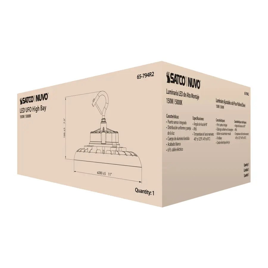 150W UFO LED High Bay Light - 5000K White - Image 15