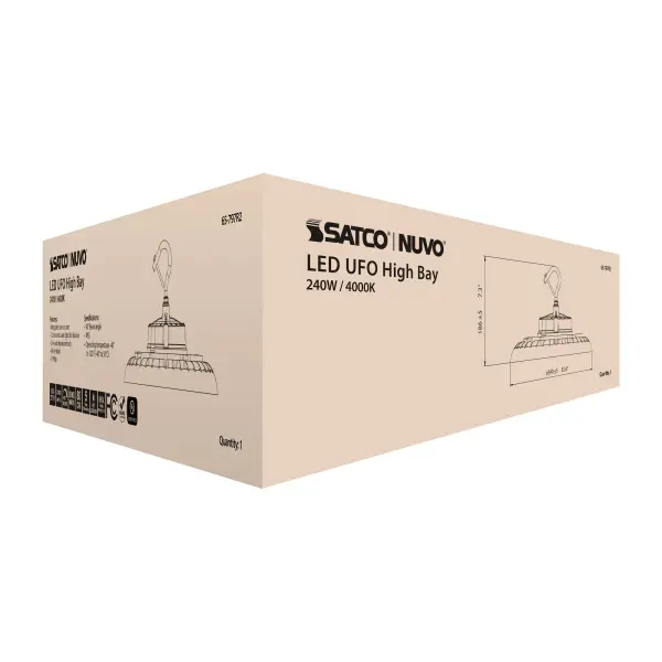 240W UFO LED High Bay - 4000K White - Image 15