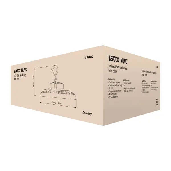 240W UFO LED High Bay - 5000K White - Image 14