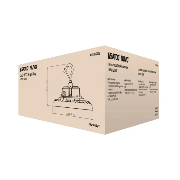 100W UFO LED High Bay Light - 5000K - Image 15