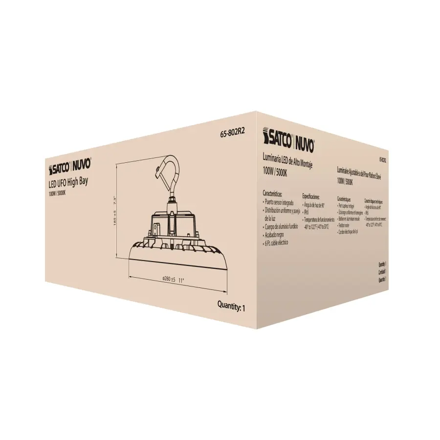 100W UFO LED High Bay Light - 5000K - Image 15