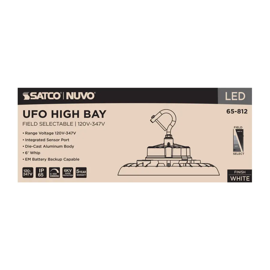 Selectable LED UFO High Bay - 80W/100W/120W, 3K/4K/5K - Image 12