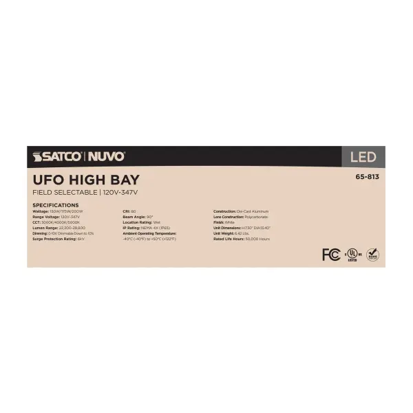 LED UFO High Bay - Selectable Wattage & Color Temperature - Image 13