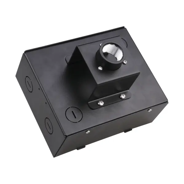 Professional-grade pendant adapter designed specifically for UFO LED high bay fixtures. Converts standard mounting to pendant installation with 1/2" to 3/4" threading compatibility. Black finish integrates seamlessly with industrial lighting.