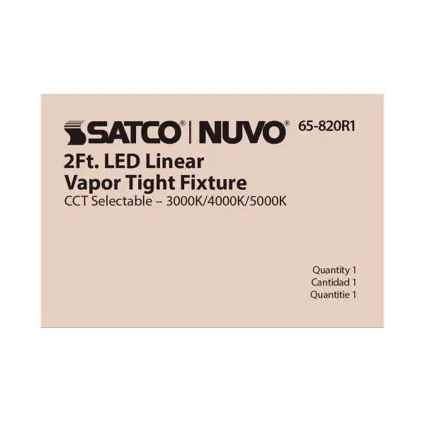 SATCO NUVO 2-Foot Vapor Proof LED Linear Fixture - Image 14