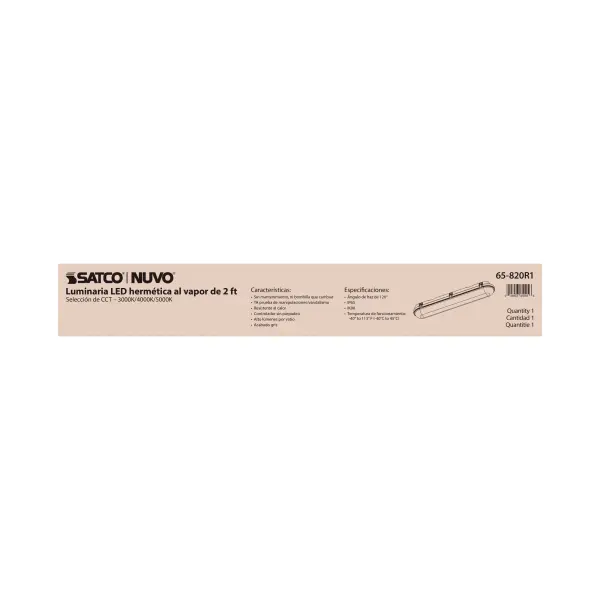 SATCO NUVO 2-Foot Vapor Proof LED Linear Fixture - Image 15