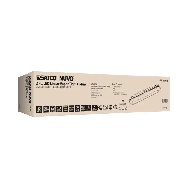 SATCO NUVO 2-Foot Vapor Proof LED Linear Fixture - Image 18