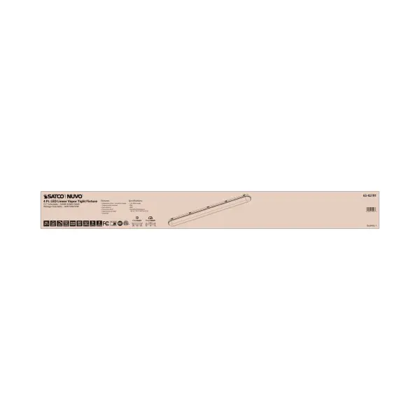 SATCO NUVO 4-Foot Vapor Proof LED Linear Fixture - Image 11