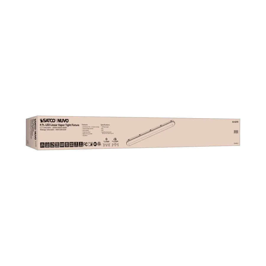 SATCO NUVO 4-Foot Vapor Proof LED Linear Fixture - Image 18