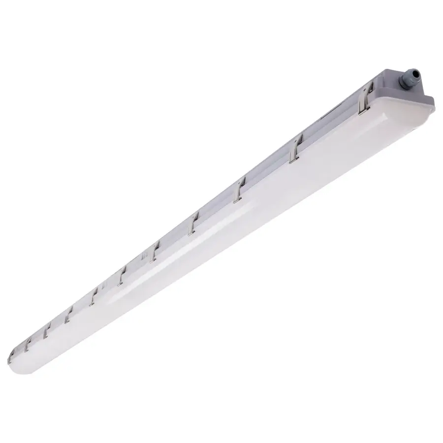 8' Vapor Proof Linear LED Fixture - CCT & Wattage Selectable - Image 1