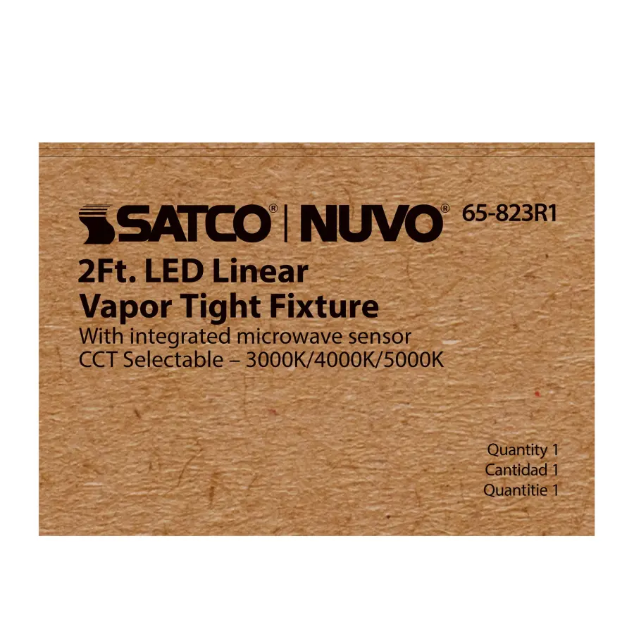 SATCO NUVO 2' Vapor Proof LED Linear Fixture with Microwave Sensor - Image 15