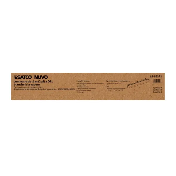 SATCO NUVO 2' Vapor Proof LED Linear Fixture with Microwave Sensor - Image 17