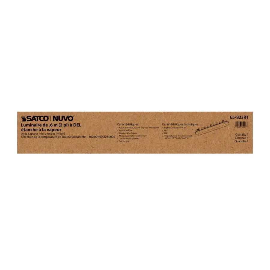 SATCO NUVO 2' Vapor Proof LED Linear Fixture with Microwave Sensor - Image 17