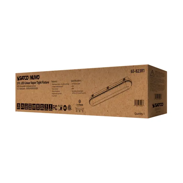 SATCO NUVO 2' Vapor Proof LED Linear Fixture with Microwave Sensor - Image 19