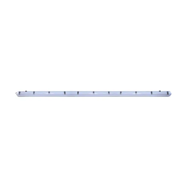 This heavy-duty vapor proof linear fixture combines IP65 water resistance and IK08 impact protection with intelligent microwave motion sensing. Selectable CCT and wattage options make it adaptable to various demanding environments.