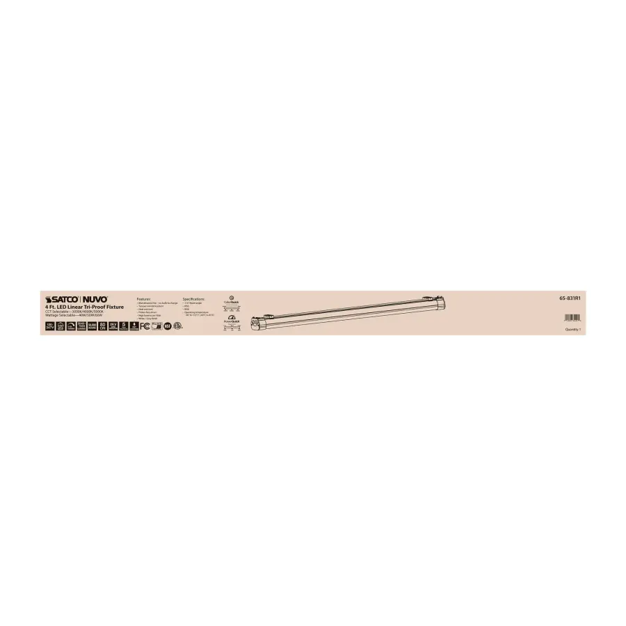 4-Foot LED Tri-Proof Linear Fixture - Image 12