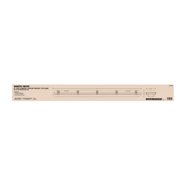 4-Foot LED Vapor Proof Linear Fixture - Image 14