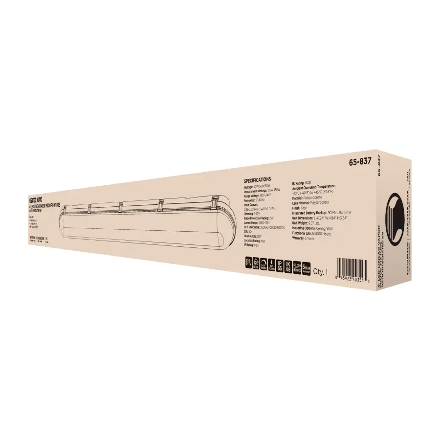 4-Foot LED Vapor Proof Linear Fixture - Image 17