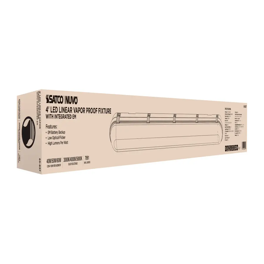 4-Foot LED Vapor Proof Linear Fixture - Image 18