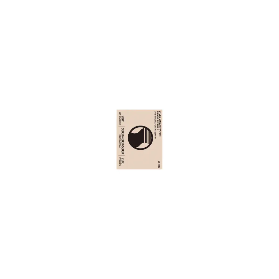 2-Foot LED Vapor Proof Fixture with Emergency Battery & Motion Sensor - Image 16