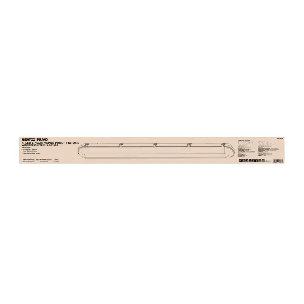 4-Foot LED Vapor Proof Fixture with Emergency Battery & Motion Sensor - Image 13