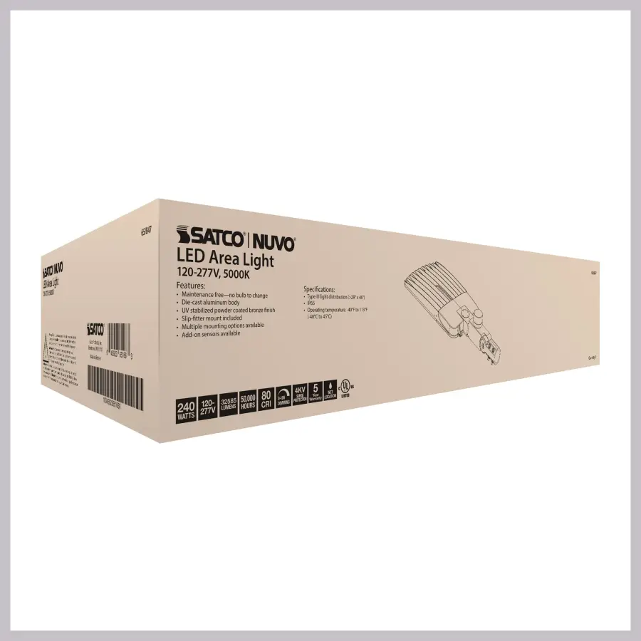 240W LED Area Light Type III - Bronze - Image 38