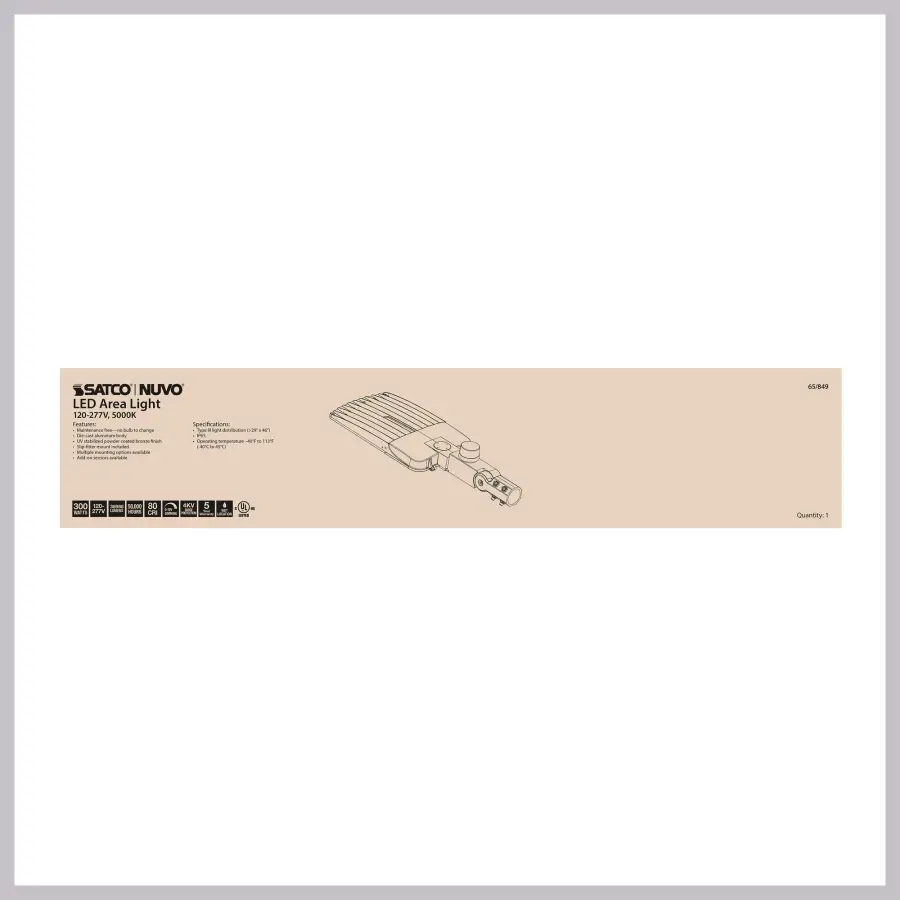 300W LED Area Light Type III - Bronze - Image 33