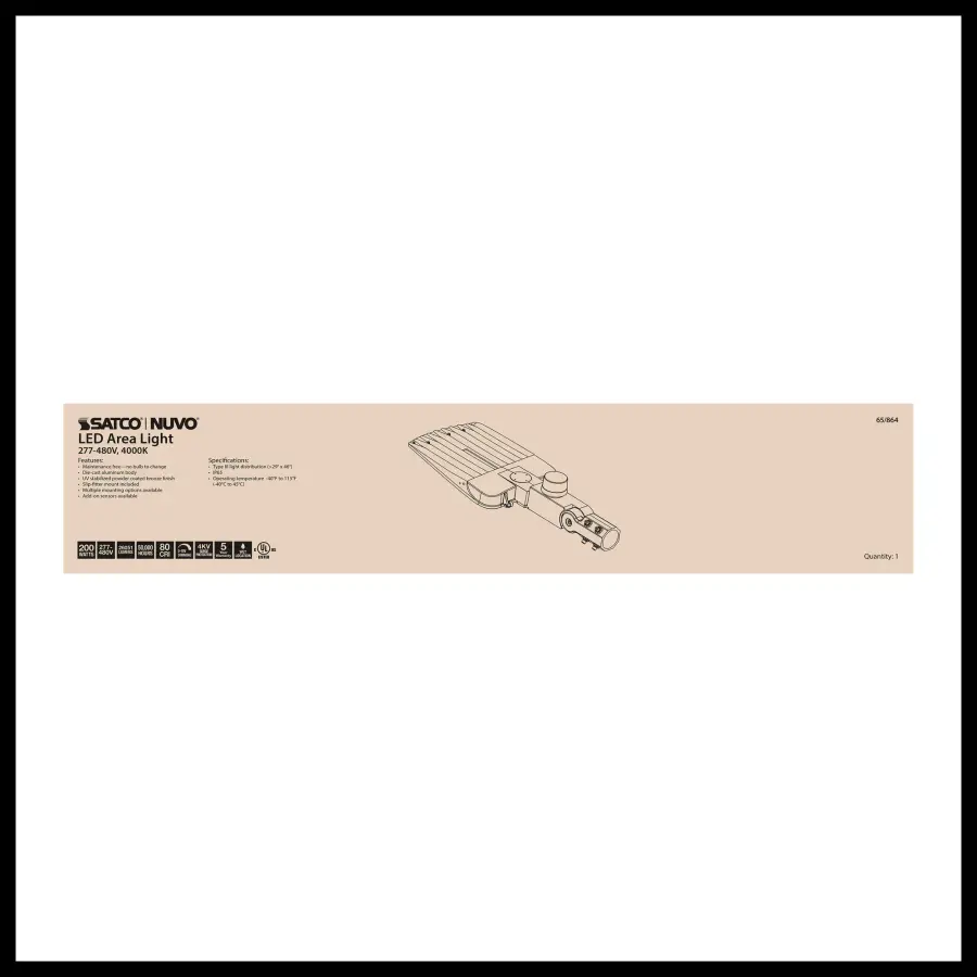 200W LED Area Light Type III - Bronze - Image 32