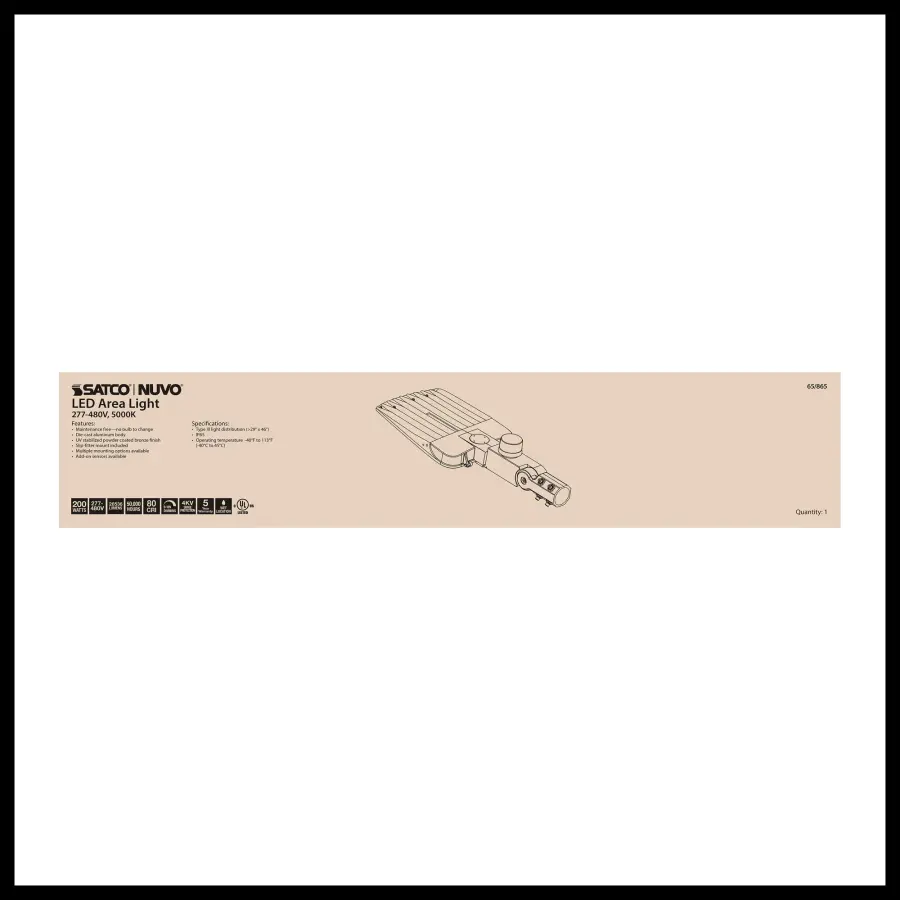 200W LED Area Light Type III - Bronze - Image 32