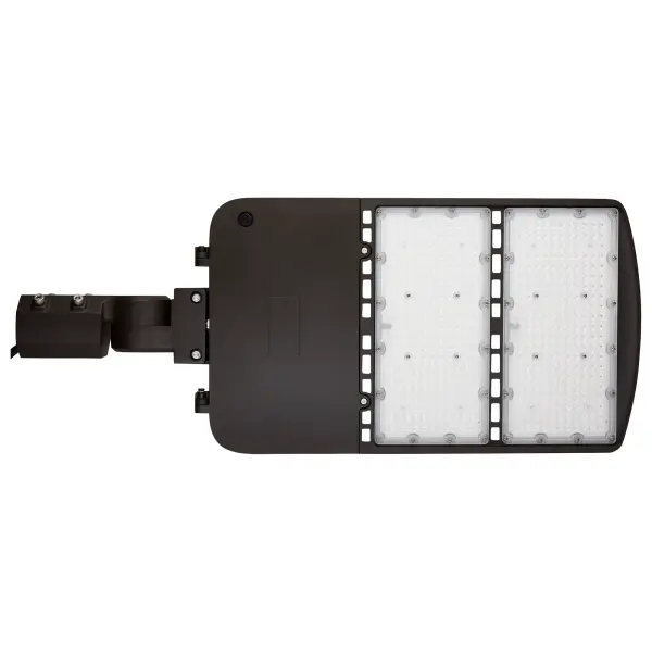 This 240W LED area light delivers exceptional illumination with 31,481 lumens, perfect for large outdoor spaces and commercial applications. Built with die-cast aluminum and IP65 rating for weather resistance. - alternate view