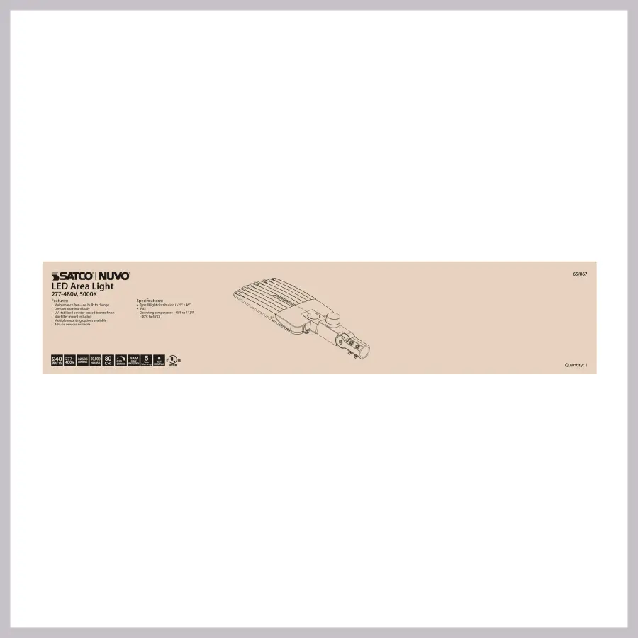 LED Area Light Type III - 240W Bronze - Image 33