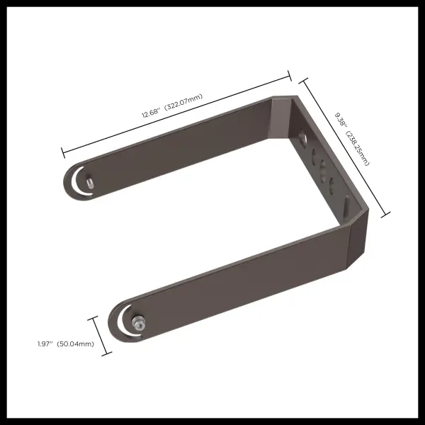 Yoke Mount Bracket for Area Lights - Bronze Finish - Image 9