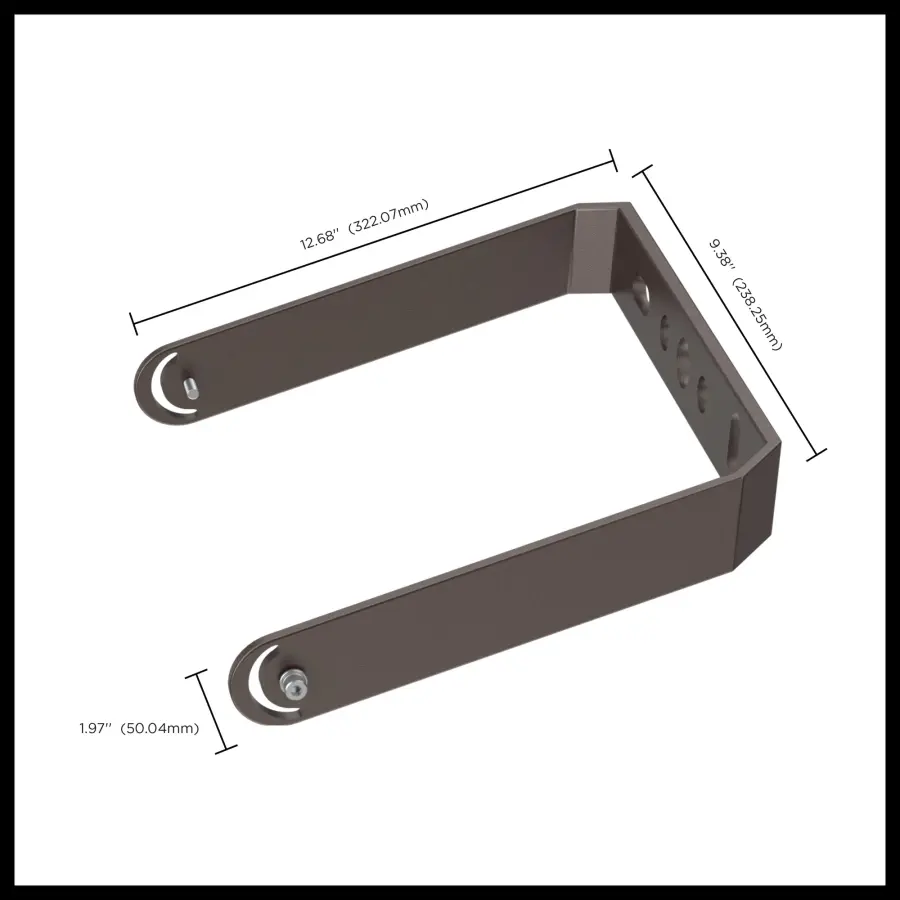 Yoke Mount Bracket for Area Lights - Bronze Finish - Image 9