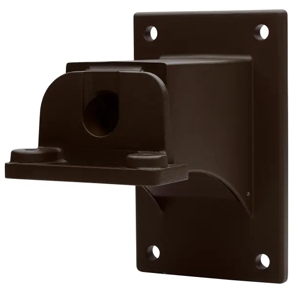 A versatile wall mount bracket designed for area lighting fixtures. The bronze finish provides durability and weather resistance, making it ideal for both indoor and outdoor installations.