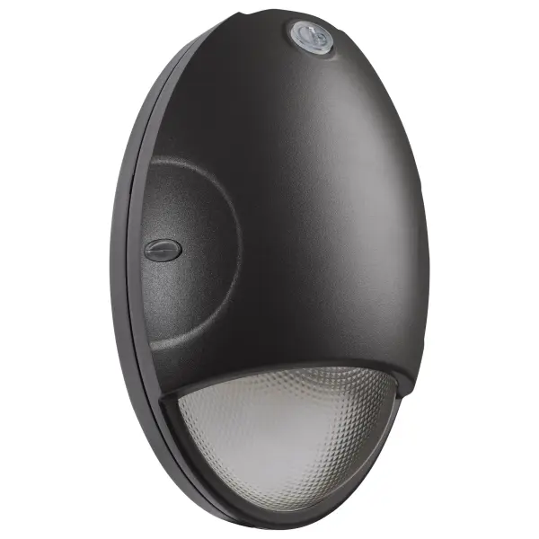 This compact emergency wall pack combines safety with efficiency, featuring 90-minute battery backup, CCT selectable lighting (3500K-5000K), and a bypassable photocell. The impact-resistant lens and wet-rated design ensure durability in harsh conditions.