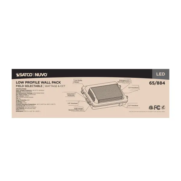 LED Low Profile Wall Pack with Selectable Wattage & Color Temperature - Image 16
