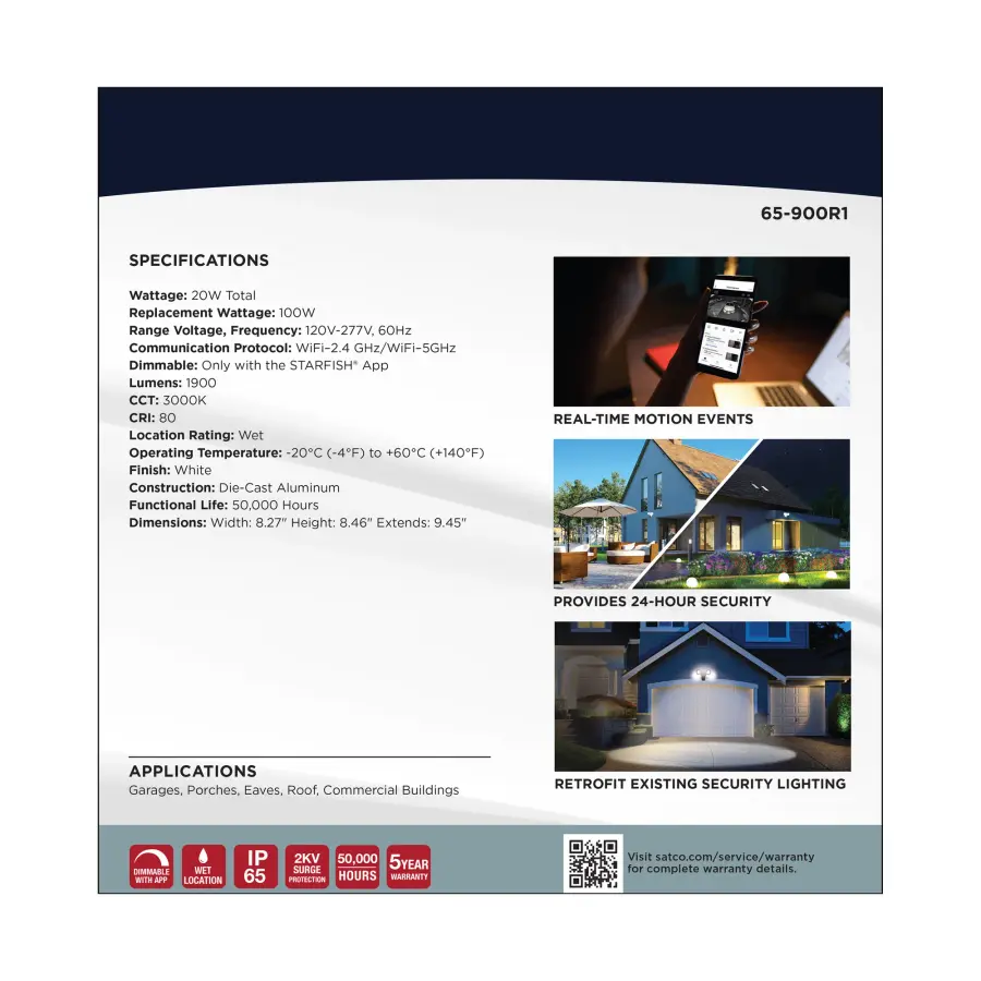 Starfish Smart Security Light with Camera - 20W LED - Image 10