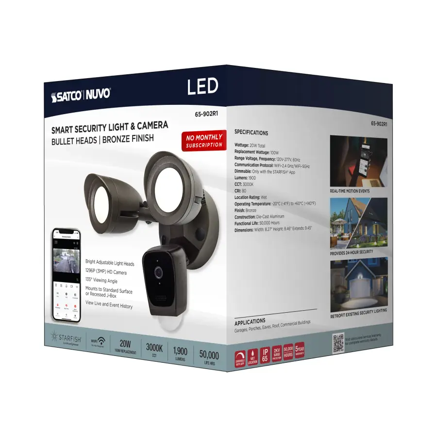 Starfish Smart Security Light with Camera - 20W LED - Image 11