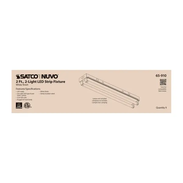 2-Foot Dual T8 LED Strip Fixture Channel - Image 8