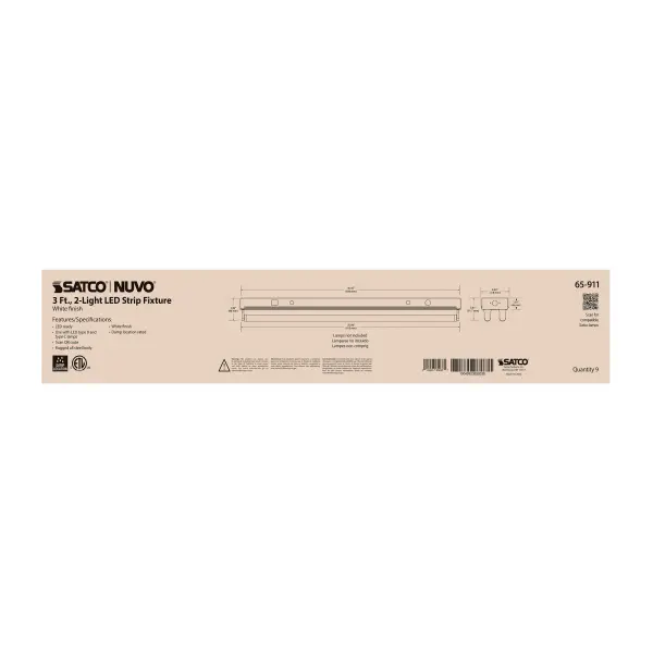 3-Foot Dual T8 LED Strip Fixture Channel - Image 9