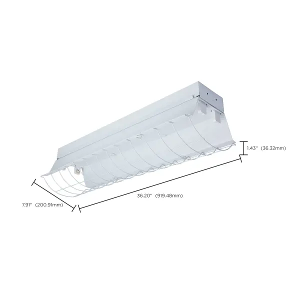 3-Foot Cambered Protective Cage for Dual T8 Fixture - Image 3