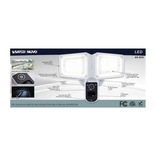 Smart Security Flood Light with Camera - 36W Tunable White - Image 12