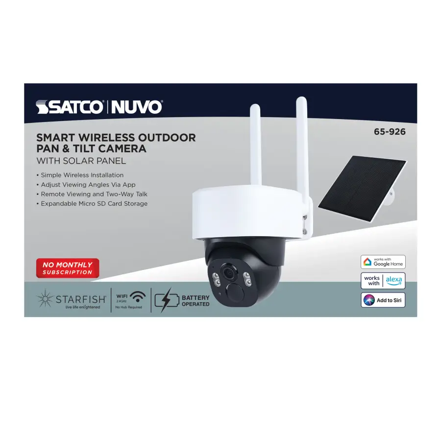Starfish Smart Outdoor Pan & Tilt Security Camera with Solar Panel - Image 14