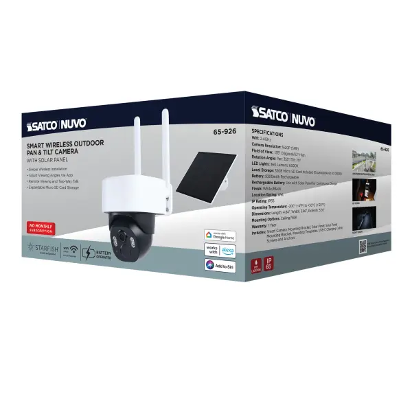 Starfish Smart Outdoor Pan & Tilt Security Camera with Solar Panel - Image 19