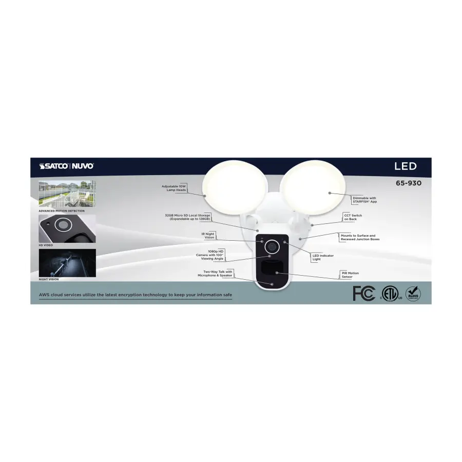 Smart Security Bullet Light with Camera - White - Image 11