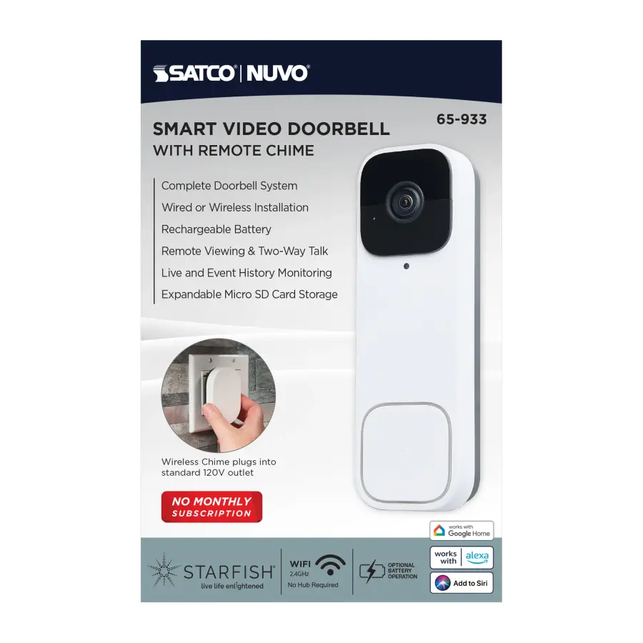 Starfish Smart Doorbell Security Camera with Chime - Image 16