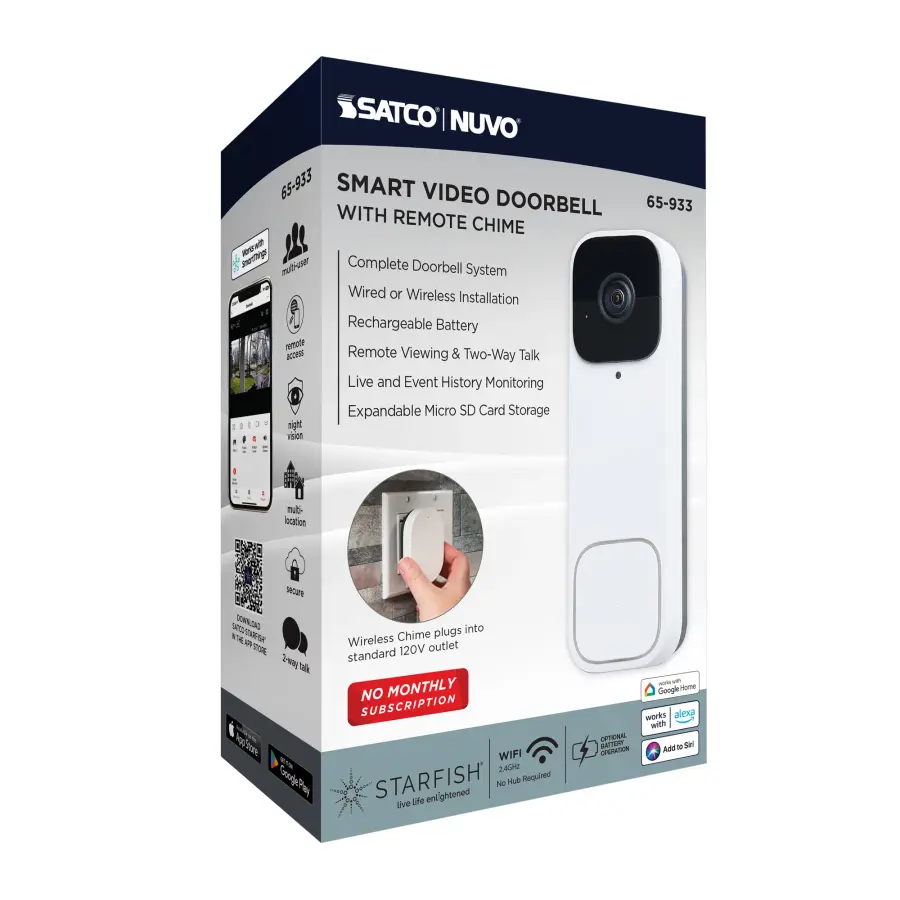 Starfish Smart Doorbell Security Camera with Chime - Image 20