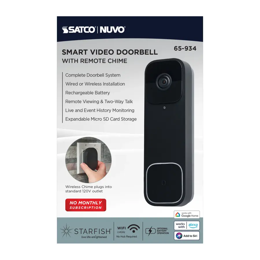 Starfish Smart Doorbell Security Camera with Chime - Image 16